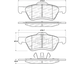 StopTech Brake Pads - Front for Honda Civic 2006-2011, Red, 308.1047