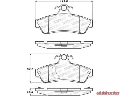StopTech Brake Pads - Performance Upgrade for Honda Civic 2006-2011, 308.1048 - 308.10480