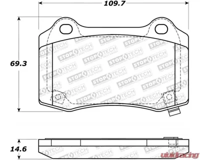 StopTech Street Brake Pads with Shims/Hardware, Rear, Hyundai Genesis Coupe 2010-2016, 308.10531 - 308.10531