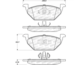 StopTech Brake Pads - Front, Ceramic, Red, for Honda Civic 2006-2011 308.1055