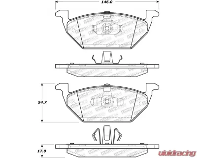 StopTech Brake Pads - Front, Ceramic, Red, for Honda Civic 2006-2011 308.1055 - 308.10550