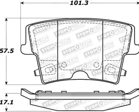 StopTech Performance Brake Pads for Honda Civic 2006-2011, Red - 308.1057