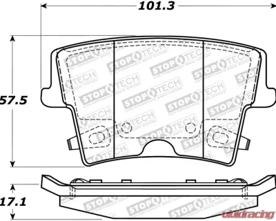 StopTech Performance Brake Pads for Honda Civic 2006-2011, Red - 308.1057 - 308.10570