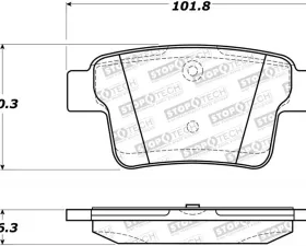 StopTech Brake Pads for Honda Civic 2006-2011, Ceramic, Front, 308.1071