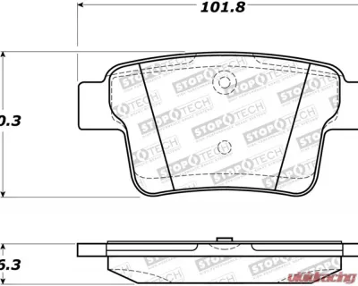 StopTech Brake Pads for Honda Civic 2006-2011, Ceramic, Front, 308.1071 - 308.10710