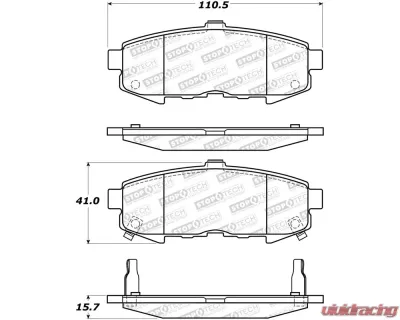 StopTech Brake Rotor, Front, Silver, for 2006-2011 Honda Civic - 308.1073 - 308.10730
