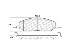 StopTech Brake Pads - Front, Performance, Red, Audi A4 2002-2008, 308.1081