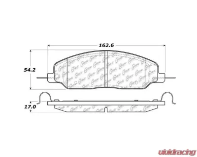 StopTech Brake Pads - Front, Performance, Red, Audi A4 2002-2008, 308.1081 - 308.10810
