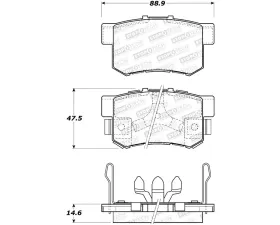 StopTech Brake Pads - Front, Ceramic, Red, for Honda Civic 2006-2011 - 308.1086