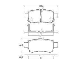 StopTech Brake Pads - Front, Ceramic, Red for Honda Civic 2006-2011 308.1088