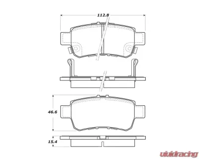 StopTech Brake Pads - Front, Ceramic, Red for Honda Civic 2006-2011 308.1088 - 308.10880