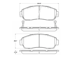 StopTech Brake Rotor, Front, Black, for Honda Civic 2016-2021, 308.1089