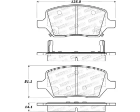 StopTech Performance Brake Pads for Ford Mustang 2015-2023, Red, 308.1093