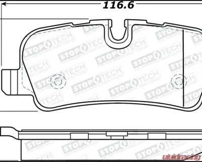 StopTech Brake Pads for Ford Mustang 2015-2023, Ceramic, Front - 308.1099 - 308.10990