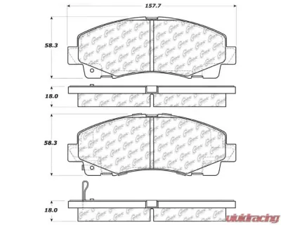 StopTech Brake Rotor Set - Front, Black, for Ford Mustang 2015-2023 - 308.1102 - 308.11020