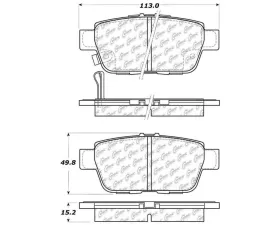 StopTech Brake Pads for Ford Mustang 2015-2023, Ceramic, Front, 308.1103