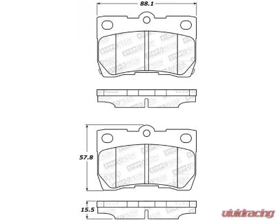 StopTech Street Brake Pads with Shims/Hardware Rear Lexus IS250 06-13 308.11131 - 308.11131