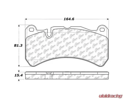 StopTech Brake Pads - Front, Red, for Ford Mustang 2015-2023, 308.1116 - 308.11160