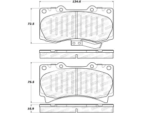 StopTech Brake Pads - Front, Red, High-Performance for BMW 3 Series 2007-2013 - 308.1119