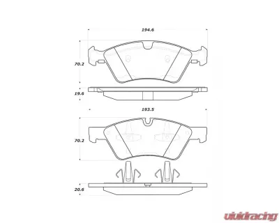 StopTech Brake Pads - Front, Ceramic, Black - Ford Mustang 2015-2023 308.1123 - 308.11230