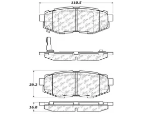 StopTech Brake Pads for Ford Mustang 2015-2023, Ceramic, Front, 308.1124