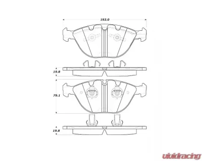 StopTech Performance Brake Pads for Honda Civic 2006-2011, Ceramic 308.1151 - 308.11510