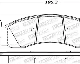 StopTech Performance Brake Pads - Front, Red, Honda Civic 2006-2011, 308.1158