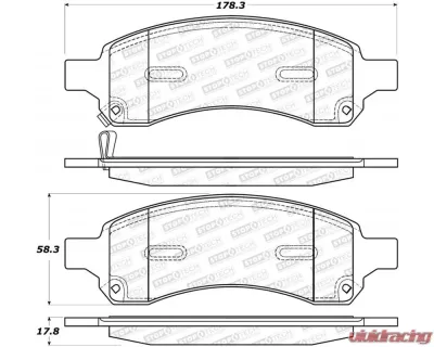 StopTech Performance Brake Pads for Honda Civic 2006-2011, Front, 308.1169 - 308.11690