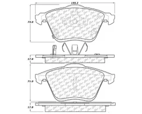 StopTech Brake Pads, Front, Ceramic, Black, for Honda Civic 2006-2011, 308.1186