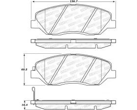 StopTech Brake Pads for Honda Civic 2006-2011, Front, Ceramic, 308.1202