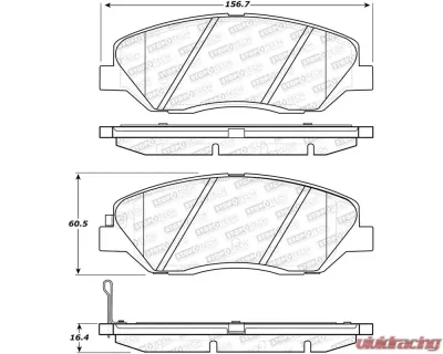 StopTech Brake Pads for Honda Civic 2006-2011, Front, Ceramic, 308.1202 - 308.12020