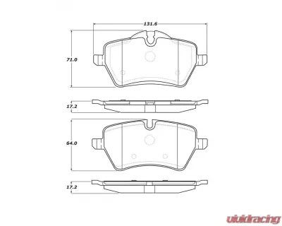 StopTech Brake Pads Set, Front, Red, for BMW 3 Series 2006-2013, 308.1204 - 308.12040