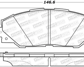 StopTech Brake Rotors, Front, Black, for Honda Civic 2006-2011, 308.1211