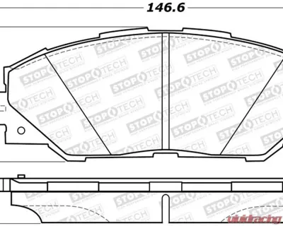 StopTech Brake Rotors, Front, Black, for Honda Civic 2006-2011, 308.1211 - 308.12110