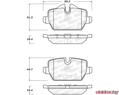 StopTech Brake Pads - High Performance for Honda Civic 2006-2011, 308.1226 - 308.12260