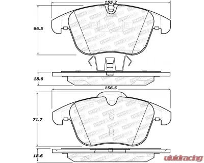 StopTech Brake Pads - Front - Red - BMW 3 Series 2006-2011 - 308.1241 - 308.12410