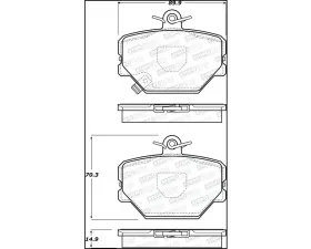 StopTech Brake Rotor Set, Front, Silver, for Ford Mustang 2015-2023, 308.1252