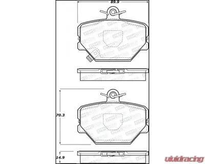 StopTech Brake Rotor Set, Front, Silver, for Ford Mustang 2015-2023, 308.1252 - 308.12520