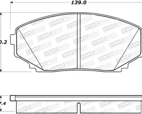 StopTech Brake Rotor Set, Front, Silver, for Honda Civic 2006-2011, 308.1258