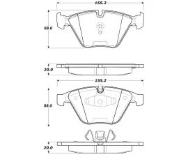 StopTech Brake Pads - Front, Ceramic, Black - Ford Mustang 2015-2021 - 308.126