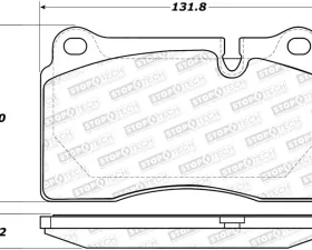 StopTech Brake Pads for Honda Civic 2006-2011, Front, Red, 308.1263
