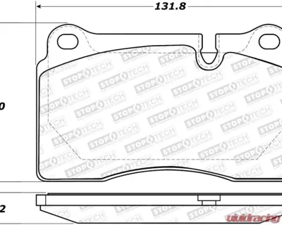 StopTech Brake Pads for Honda Civic 2006-2011, Front, Red, 308.1263 - 308.12630