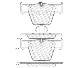 StopTech Performance Brake Pads for Ford Mustang 2015-2023, Red, 308.1289