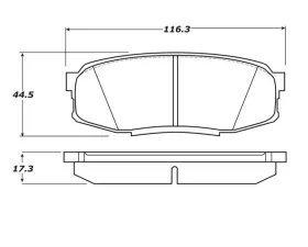 StopTech Brake Pads - Front, Ceramic, Red, Honda Civic 2016-2021, 308.1304