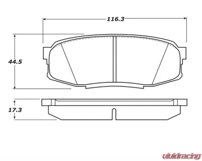 StopTech Brake Pads - Front, Ceramic, Red, Honda Civic 2016-2021, 308.1304 - 308.13040