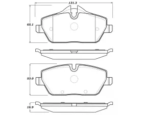 StopTech Brake Pads for Honda Civic 2006-2011, Ceramic, Front, 308.1308