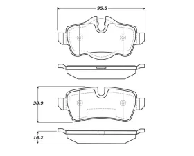 StopTech Brake Pads - Front, Ceramic, Red, for Honda Civic 2006-2011 - 308.1309