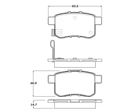 StopTech Performance Brake Pads for Ford Mustang 2015-2023, 308.1336