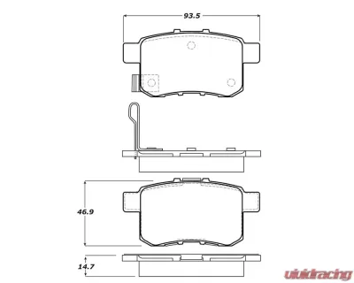 StopTech Performance Brake Pads for Ford Mustang 2015-2023, 308.1336 - 308.13360