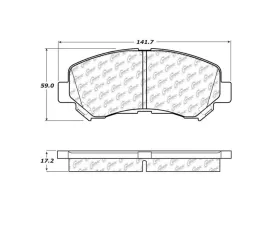 StopTech Brake Pads, Front, Ceramic, Black, Honda Civic 2006-2011, 308.1338